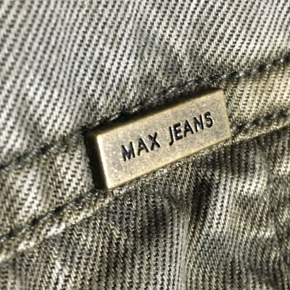 Max Jeans Olive Green Utility Hooded Jacket Size Extra Small - Picture 3 of 7
